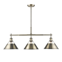 Golden Canada 3306-LP AB-AB - Yep by Golden Lighting Orwell 3-light Island Light in Aged Brass